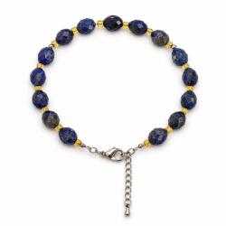  Bratara Lapis Lazuli Butoias Fatetat 7-8x6-7 mm Diametru 57 mm cu Argint 925 sau Inox 316L 1 Buc
