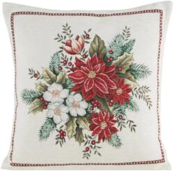 Eurofirany Gobelin karácsonyi párnahuzat zsenília fonalból 481 Piros 45x45 cm - 5 cm