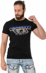 CIPO&BAXX Ct721 Cipo & Baxx Divatos Férfi Póló Black (ct721_black_xl)