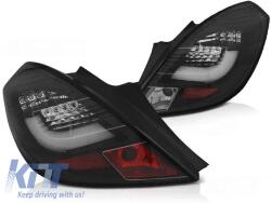  LED tuning hátsó lámpa szett Opel Corsa D 04.2006-2014 3 ajtós fekete alap, bal és jobb (ABTLO6021009)