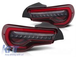  LED hátsó lámpa szett Toyota GT86 2012-2021, piros füstös alap, bal és jobb (ABTLT6021071)