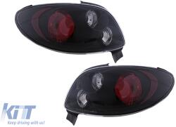 KITT Lightning Hátsó lámpák Peugeot 206 CC (1998-2004) 2 ajtós fekete (TLPE206CCB)