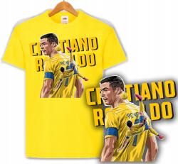  Gyerek Póló Sárga Ronaldo Cristiano Real Foci Xs 116cm (KOSZULKA Z NADRUKIEM żółta)