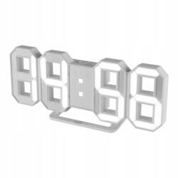Somogyi Elektronic Ltc 04 digitális, 3D Led ébresztőóra, 80 mm magas fehér kijelző (SOLTC-04)