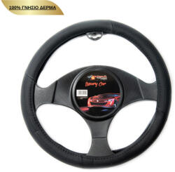 Supernova Husă Volan Auto cu Diametru 36-37cm Din Piele Negru 02-100-7 (02-100-7)