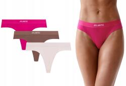 Atlantic Női pamut tanga Atlantic 3CLP-013-ROZC/CAPJ/ROZJ 3-PACK L (3CLP-013-ROZC/CAPJ/ROZJ)