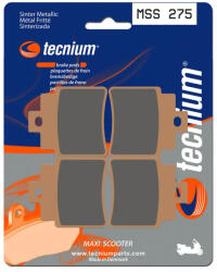 TECNIUM Maxi Robogó Szintermetál Fékbetétek - MSS275 TECNIUM Fékrendszer és alkatrészei Fékbetétek, fékpofák és féktárcsák Tárcsafékbetétek