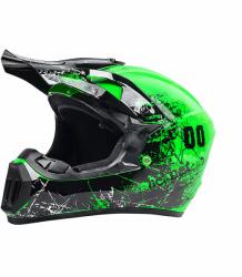 Fixato Casca Moto/Enduro, Interior Confortabil, Ventilatie Multipla, pentru Motociclete, Cross, Enduro, ATV, Dirt Bike, FIXATO, Marime S, Verde (enduro-1-verde-S)