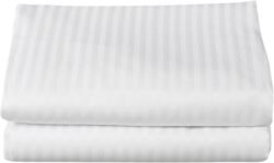 Kotonia Home Cearsaf de pat Kotonia Home Hotel Damasc cu dungi subtiri, 100% bumbac, Alb, 220x240 cm (000373-220)