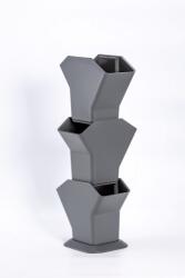 Plastia TREE - ghiveci vertical cu auto-udare - set de 3 piese + bază U02520R (U02520R)