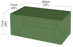 M. A. T. Group Acoperire prelată pentru masă dreptunghiulară cu 8 locuri 200 × 114 × 71 cm, PE 90 g/m2 791835 (791835)