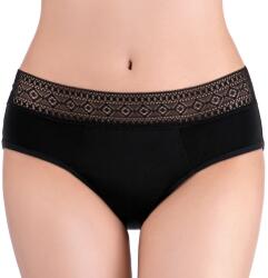 Linovit Store Chiloți Menstruali cu Dantelă Geometrică - M, Negru (X2M)