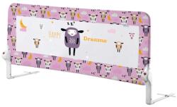 GUIMO Bariera de protectie pentru pat, rabatabila, Guimo, 150x48 cm, Happy Dreams, Decor Oita, Roz