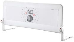 GUIMO Bariera de protectie pentru pat, Guimo, 150x48 cm, Sweet Dreams, Decor Pisica, Alb