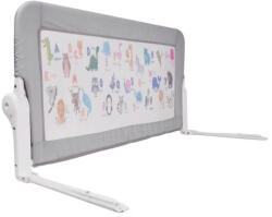 Guimo Bariera de protectie pentru pat, rabatabila, Guimo, 94 x 65 cm, Decor Animale, Gri