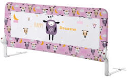 Guimo Bariera de protectie pentru pat, rabatabila, Guimo, 184 x 65 cm, Happy Dreams, Decor Oita, Roz
