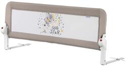 GUIMO Bariera de protectie pentru pat, rabatabila, Guimo, 120x48 cm, Little Star, Decor Oita, Gri
