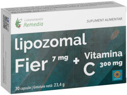  Lipozomal fier + vitamina C, 30 capsule, Remedia