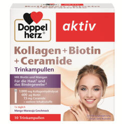  Kollagen + Biotina + Ceramide, 10 flacoane, Doppelherz