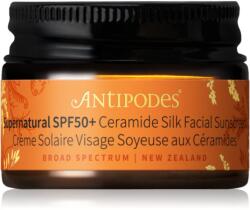 Antipodes Supernatural SPF50+ Ceramide Silk Facial Sunscreen ápoló arckrém ceramidokkal SPF 50+ 15 ml