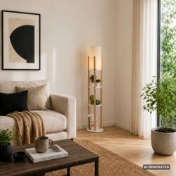 Opviq Lampă de podea Opviq WhiteNatural Circle Nora - Alb (390FLH2279)