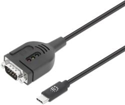 Manhattan USB-C Soros DB9/RS232 Átalakító 1m 154499 (154499)