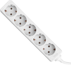 TED Electric Prelungitor 5 prize Schuko, 3 m, cablu 3x1, 5 mm2, 16A/3680W, alb, TED Electric TED001900 (A0113213)