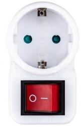 V-TAC Adaptor priza cu intrerupator bipolar 16A, 250V, 3500W, IP20, V-TAC VT-1064 (SKU-8841)