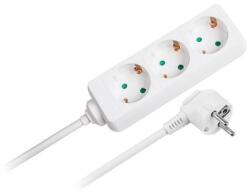 Rebel Prelungitor 3 prize, 1.5 m, cablu 3×1.0 mm2, 10A/2300W, alb, Rebel (URZ3070-1.5)
