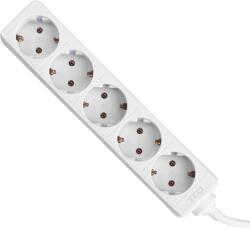 TED Electric Prelungitor 5 prize Schuko, 5 m, 3x1.5 mm2, 3680W/16A, alb, TED Electric TED001887 (A0113204)