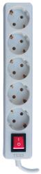 TED Electric Prelungitor electric 5 prize Schuko, 5 m, cablu 3x1, 5 mm, 3680W/16A, cu întrerupător, TED Electric TED003850 (A0114216)