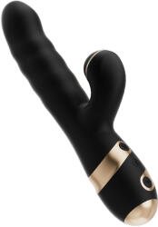 SuperLove Velvet Ultimate Thrusting Rabbit Black-Gold Vibrator