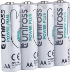 Uniross LR6 POWER PLUS 1.5V alkáli tartós elem, AA (ceruza), 4 db/csomag (UPPAASC4)