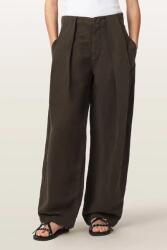 AllSaints pantaloni wide leg pentru femei cu amestec de in PHI 9BY2-SPDZ0I_89X (W029TF)