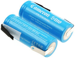 Utángyártott 18490 Li-ion akkumulátor 3.7V 1600mAh 2 darabos csomag fülekkel - CameronSino (CS-ICR18490NF)