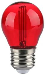 V-TAC Bec LED G45 E27 2W cu Filament Lumina Rosie (SKU-217413) - global-electronic