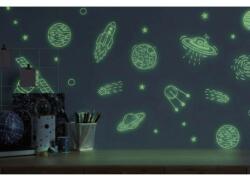 As Creation Tapet planete si nave spatiale fosforescente