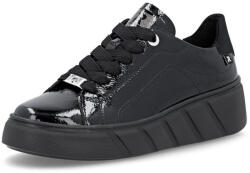 RIEKER Revolution női fűzős metál lakkbőr sneaker félcipő W2601-00