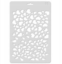 KOH-I-NOOR Műanyag sablon Szívek 17, 5 x 26cm scrapbooking rugalmas műanyag (KOE-223952-00104)