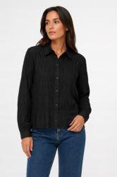 Boohoo XC11218 Boohoo Fekete Texturált Hosszú Ujjú Ing Gombokkal (18) M
