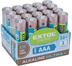 Extol alkáli elem készlet 20 db AAA 1, 5 V (42012)