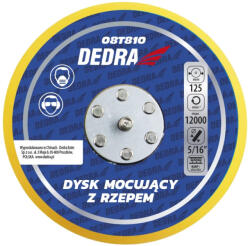 Dedra 08T810 csiszolótalp 125 mm tépőzáras, csiszológépekhez (08T810)