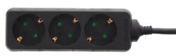Well Prelungitor Well, 3 prize Schuko, 1, 5 m, 3 x 1, 5 mm2, negru (61359)