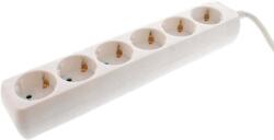  Prelungitor WELL, 6 prize Schuko, 1, 5 m, cablu 3x1, 5 mm2, alb