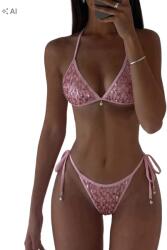 Shein Bikini Szett Flitterekkel Megkötve L
