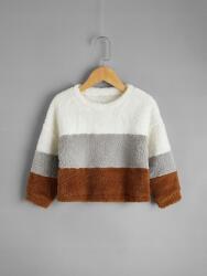 Shein IC11212 Shein Bolyhos Háromszínű Gyerek Pulóver (18) 98