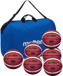 Molten Pachet 6 mingi baschet Molten, marime 6: 1 B6G4050 + 5 B6G3850 + geanta (1xB6G4050+2xB6G3850+EB0046-B)