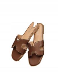 Shein Barna Öko Bőr Flip-flop Papucs 41-ES (sx260205223214111516221)