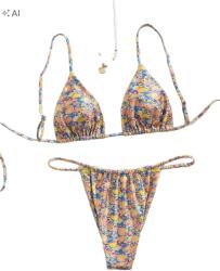 Shein Virágmintás Bikini Szett S