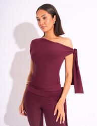 Prettylittlething KC81314 Prettylittlething Aszimmetrikus Felső Bordó (18) S